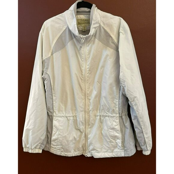 Cabela's Women's Outerwear Jacket M/M White Gray Insulated Zip-Up Warm Coat - Picture 1 of 3